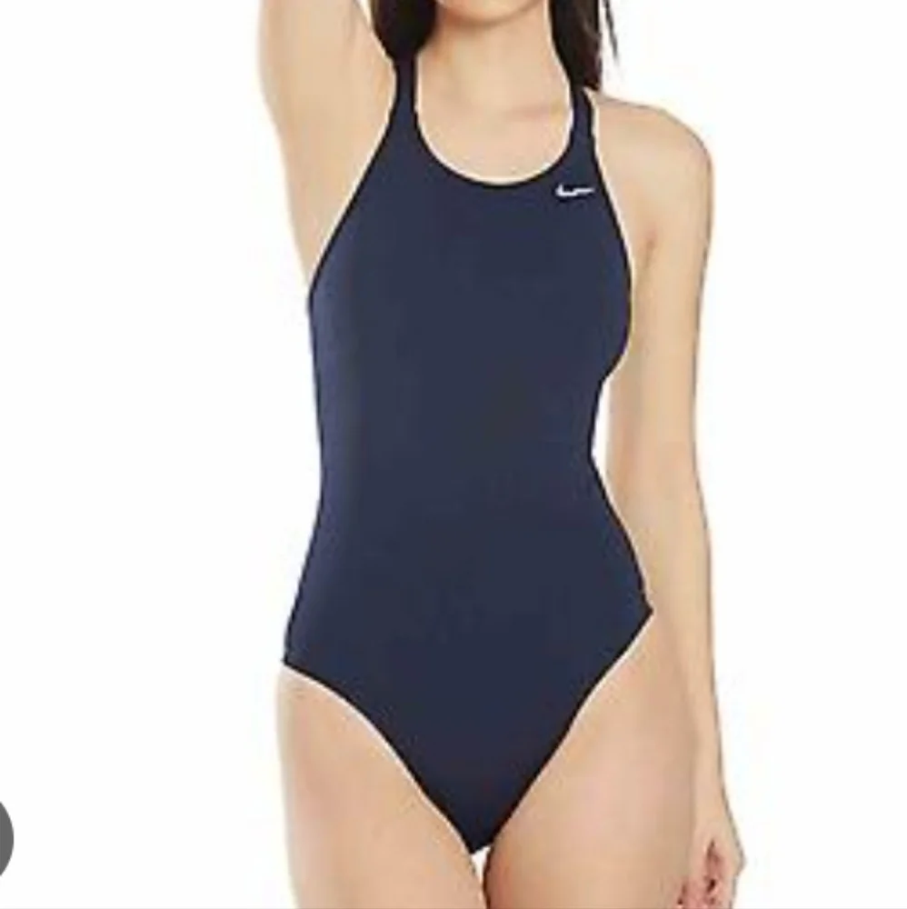 Nike Navy Blue One-Piece Swimwear Athletic Sz-12_3